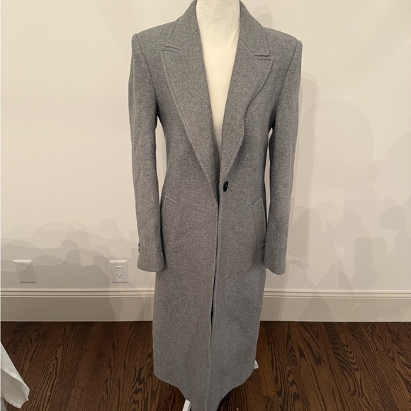 Zara Gray Long Over Coat NWT - Picture 4 of 5